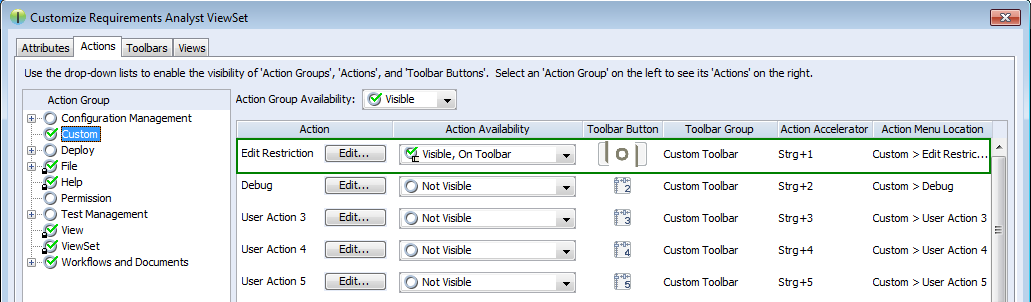 Custom Actions