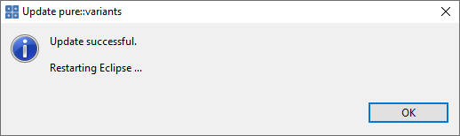 Start pure::variants Desktop Client Update