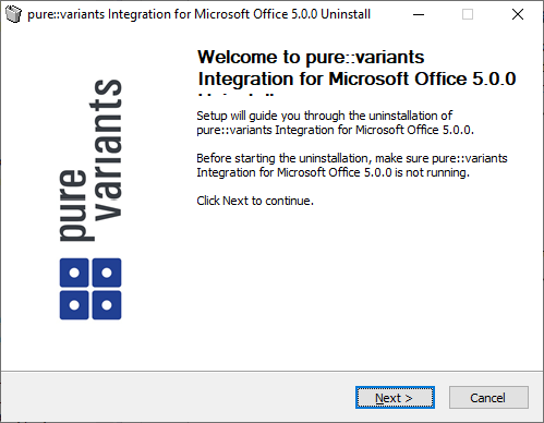 pure::variants Integration Uninstaller