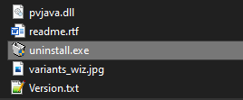 pure::variants Integration Uninstaller