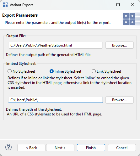 HTML Export Wizard