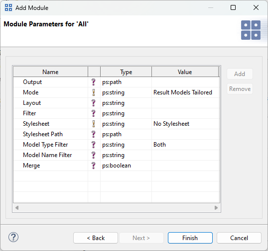 HTML Transformation Module Parameters