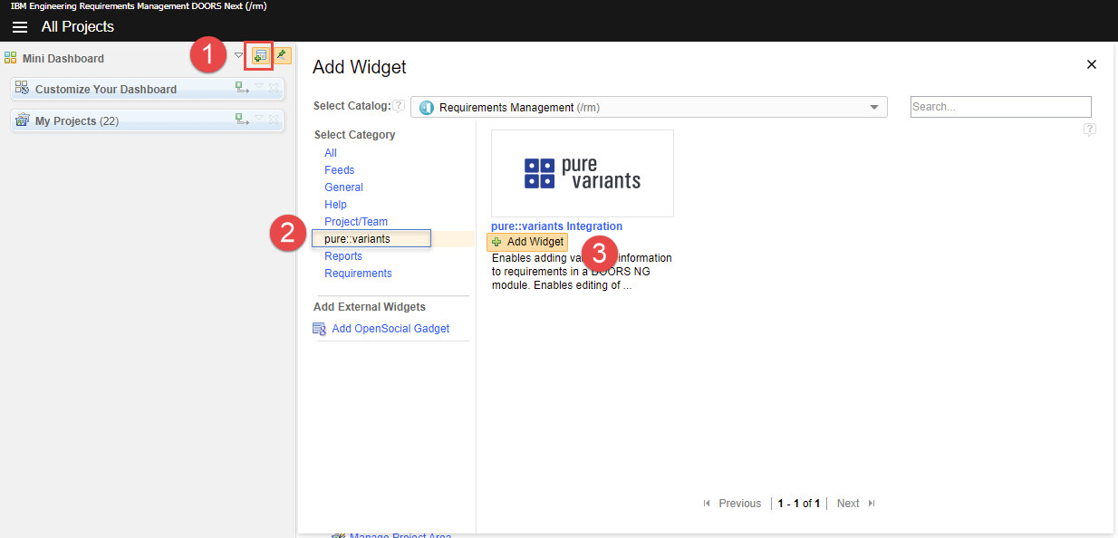 Adding Integration inside Mini Dashboard
