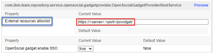 External resources allowlist