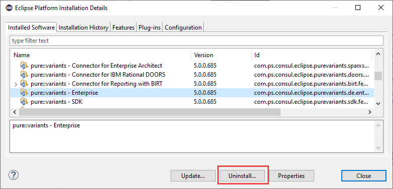 Eclipse About Dialog