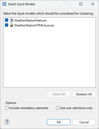 The same selection result dialog
