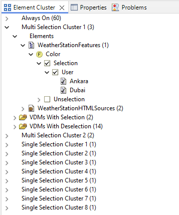 The same selection result dialog