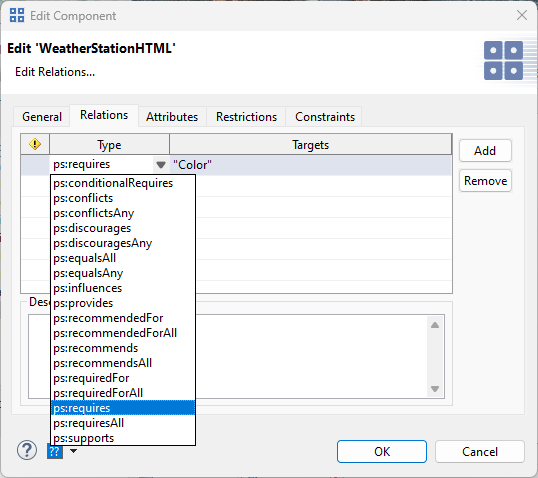 Element Relations Page