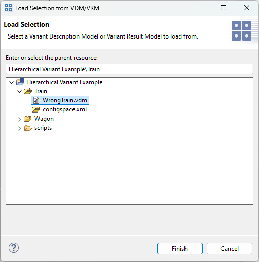 Load Selection Dialog