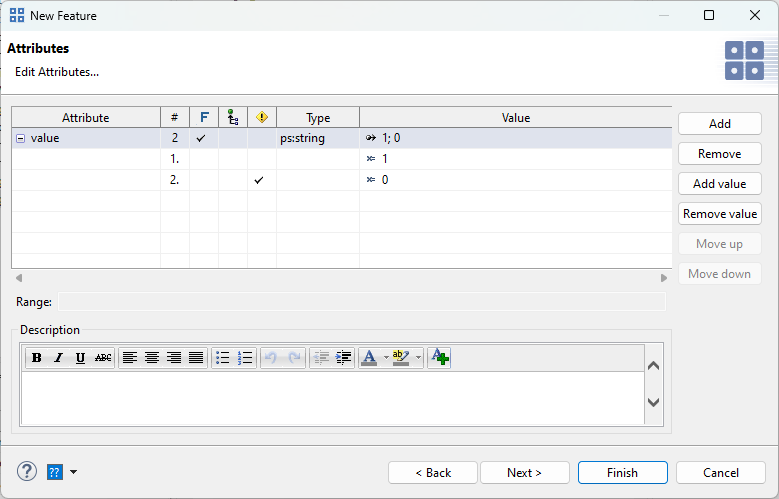 Multiple attribute definitions for Value calculation