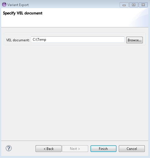 Export VEL Description