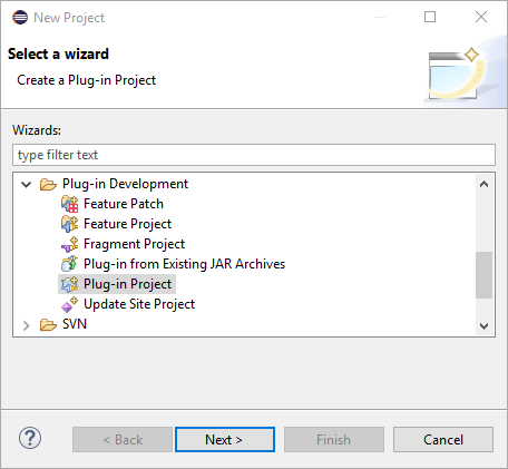 New Plug-in Project Wizard
