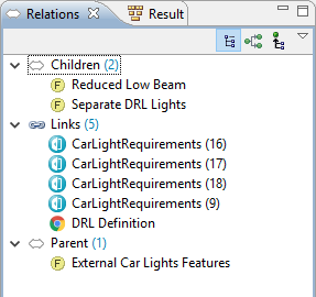 Relations View with external Links