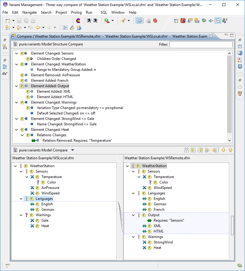 Model Compare Editor