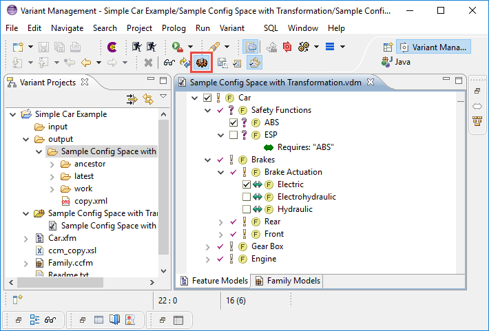 Automatically Resolved Feature Selections