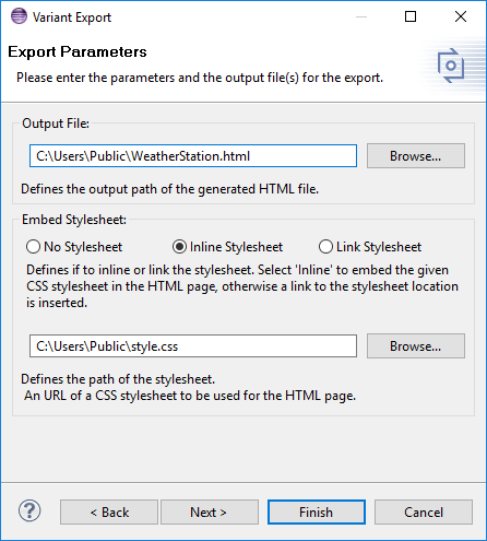 HTML Export Wizard