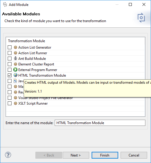 HTML Transformation Module