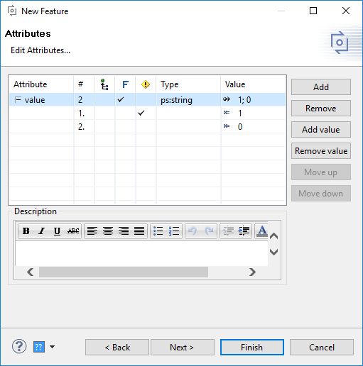 Multiple attribute definitions for Value calculation