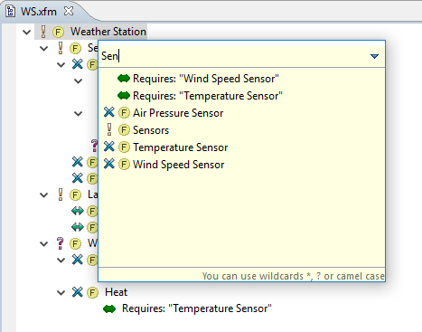 Quick Overview in a Feature Model