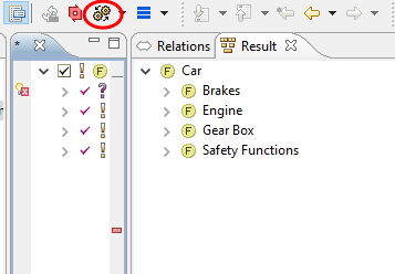 Transformation button in Eclipse toolbar