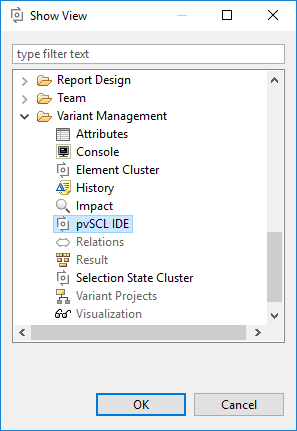 Open pvSCL IDE View