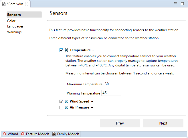 Variant Configuration Wizard Step Page