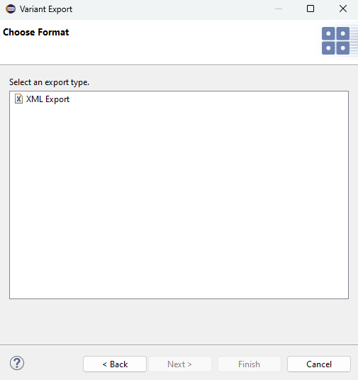 VDM export wizard