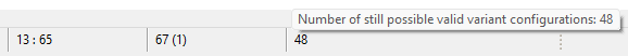Examples of Variant Counting Results