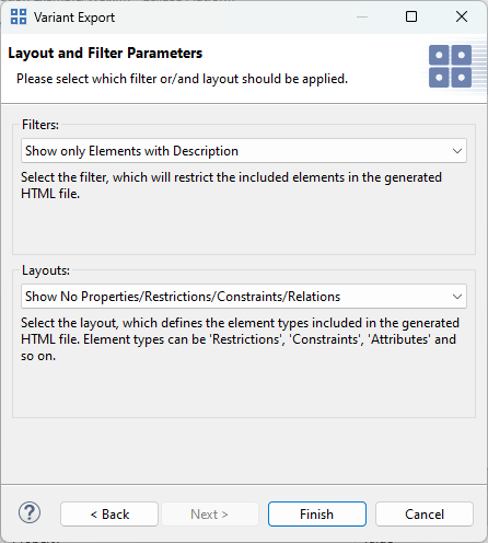 HTML Export Wizard