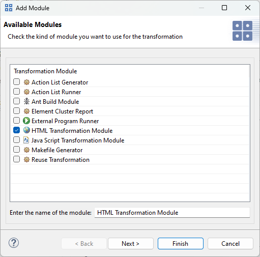 HTML Transformation Module